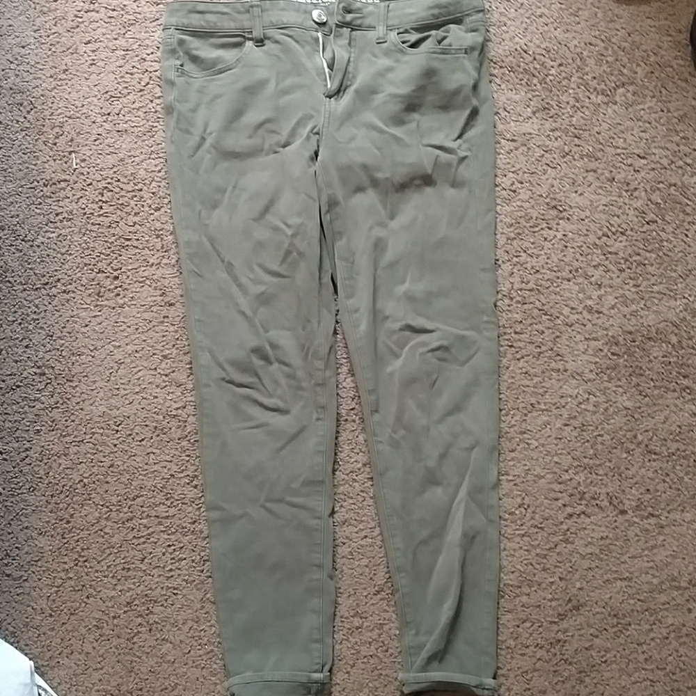 Super soft army green jeggings